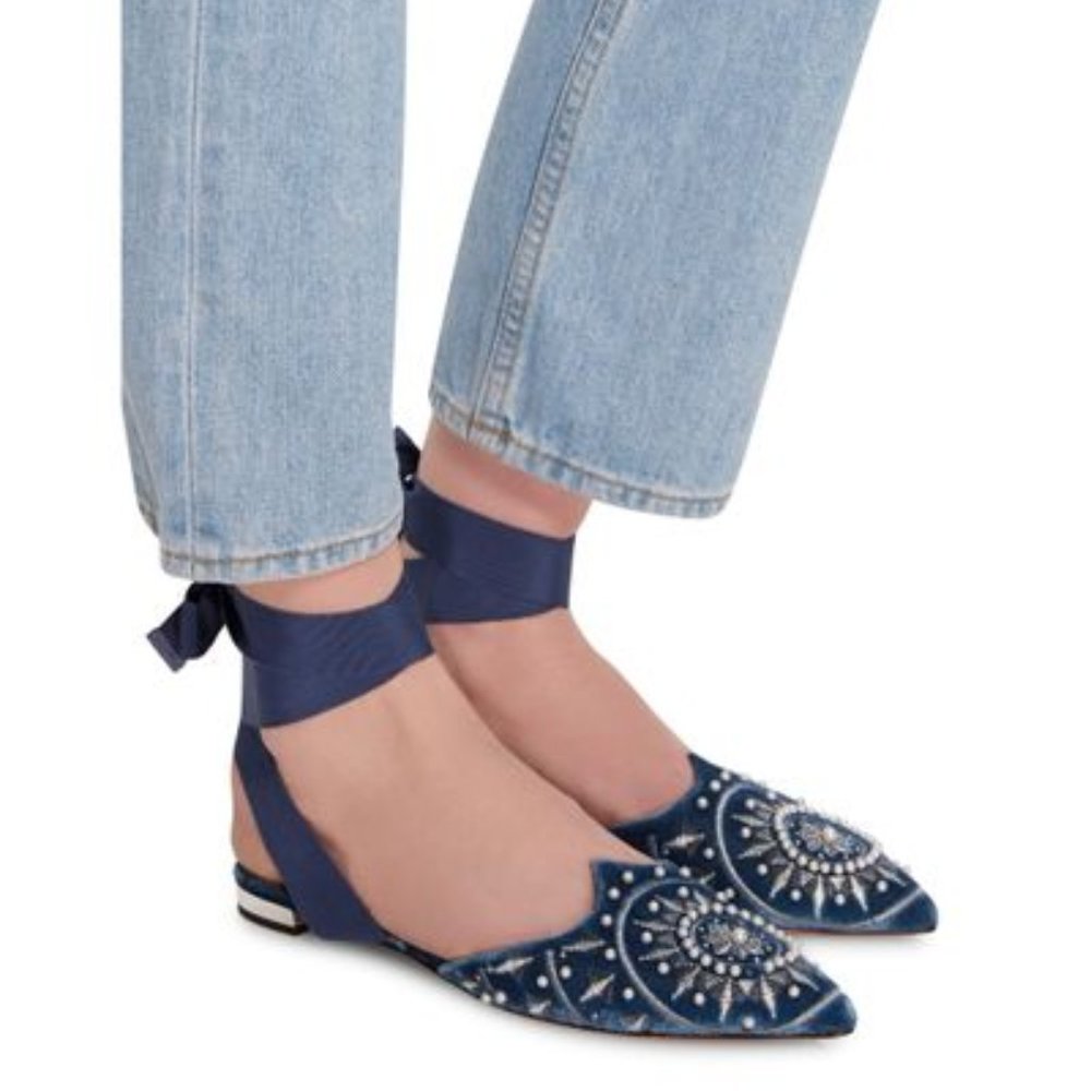 AQUAZZURA Embellished Espadrilles